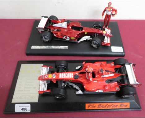 Hot Wheels 1:18 scale model Ferrari's Michael Schumacher 7 times world champion Ltd.ed 00635/not more then 10,000, and anothe