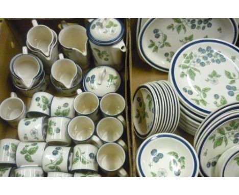 Comprehensive Wedgwood Bramble pattern oven to tableware tea and breakfast service, (two boxes) 