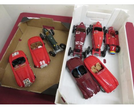 Burago Hot Wheels and other manufacturers 1:18 scale model vintage and veteran Ferrari's (8) 