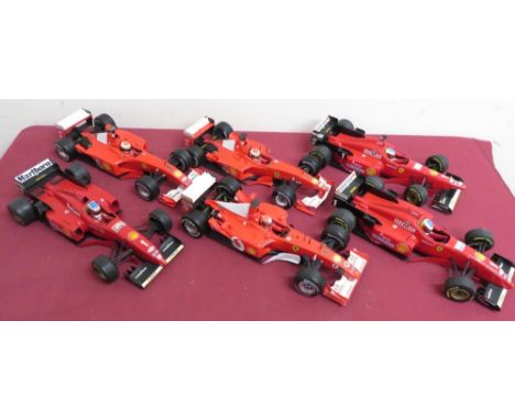 Hot Wheels 1:18 scale model Ferrari's Michael Schumacher collection, all No. 1 race number (6) 