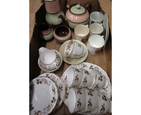Colclough six piece tea service, Royal commemorative ware, Sadler four piece tea set etc 