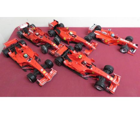 Hot Wheels 1:18 Minichamps etc F18 scale model Ferrari's, including Driven By Mika Salo (1), Felipe Massa (2), Kimi Räikkönen