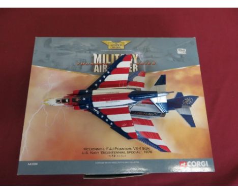 Boxed Franklin Mint diecast metal US Airforce 4 Phantom and a boxed Corgi Aviation Archive F4 Phantom by Centennial Special 1