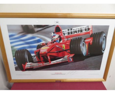 Keith Murray "Fly Schumi Fly - World Champion 2000" limited edition colour print no. 126/450, signed by artist and Michael Sc