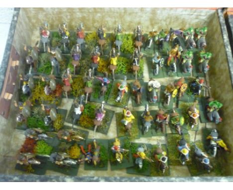 Six boxes containing extremely large collection of ancient Greek army painted miniature models 
