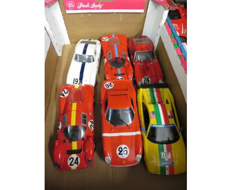 Six various manufacturers 1:18 scale Ferrari saloon and other racing cars 