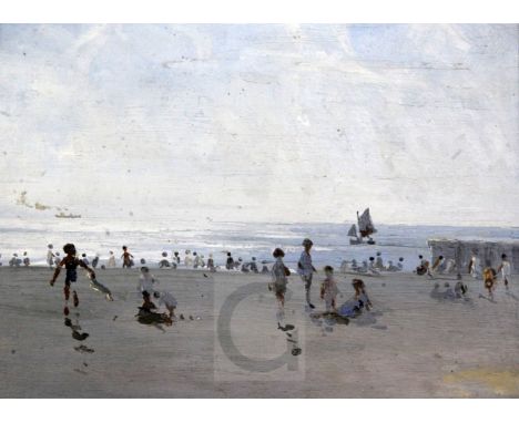 § Campbell Archibald Mellon (1878-1955)oil on wooden panelLate August MorningJames Bourlay & Sons label verso8.5 x 11.5in.