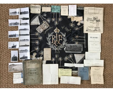A Second World War RAF ephemera and effects group, that of Leading Aircraftman W Dudley who served in the Mediterranean theat