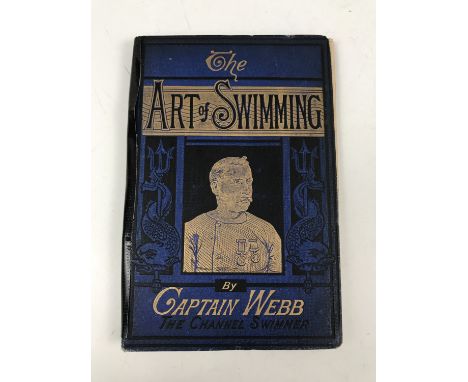 Captain Webb, The Art of Swimming, first edition, gilt blue cloth pictorial boards and colour portrait frontis, nd circa 1875