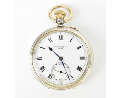 An early 20th century Charles Frodsham, silver open faced pocket watch having a white enamel dial, signed Charles Frodsham Lo