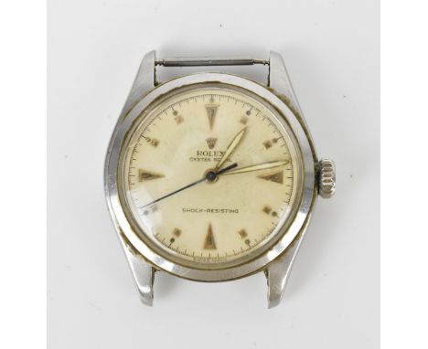 A Rolex Oyster Royal, mid size, manual wind, gents stainless steel wristwatch, circa 1962, having centre seconds and baton ho