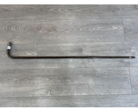 A silver mounted bamboo walking stick