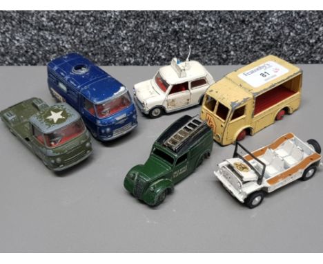 Total of 6 vintage diecast vehicles includes 2x Corgi &amp; 4x Dinky