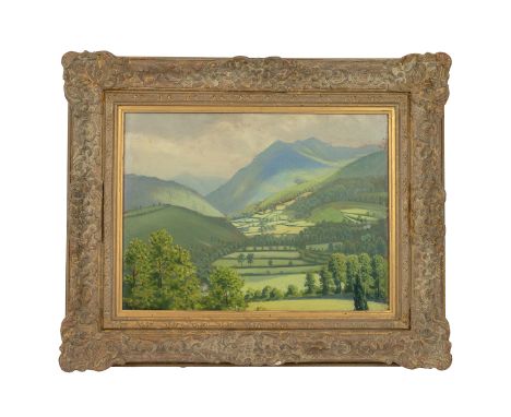 Robert Morson Hughes (1873-1953) - Over the Pyrenees, oil on board (?), signed 'R Morson Hughes' lower left, inscribed in pen
