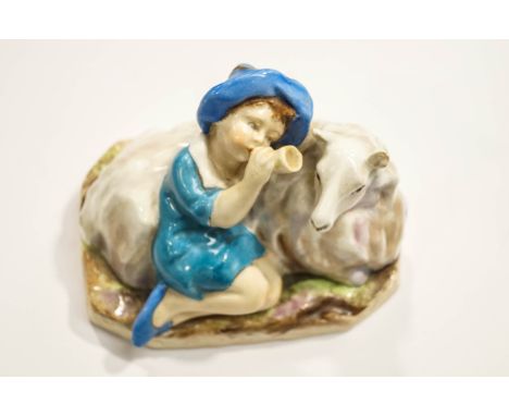 A Royal Worcester figure 'Little Boy Blue', modelled by Freda Doughty, shape number 3306, printed marks to base