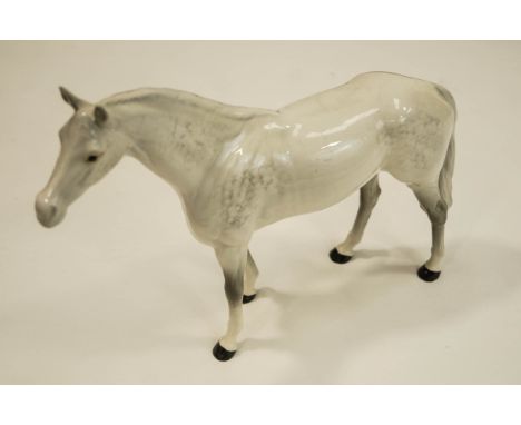 A Beswick model of a dapple grey horse, 28cm high 