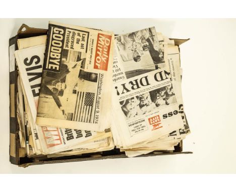 A large quantity of Newspapers from the 1970's - with West Country Publications, Princess Anne Kidnapping, Nixon Disgrace, Sw