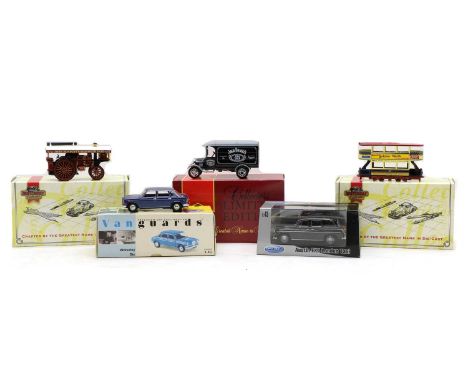 A collection of seven Matchboys Collectibles die-cast toy cars, circa 1995, 1:43 scale, to include; a Scania Post Buss, a Ste