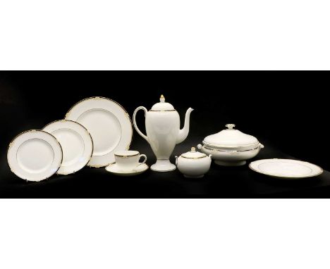 A Wedgwood 'Cavendish' pattern porcelain dinner service for twelve settings, to include a large tureen and cover, a smaller e