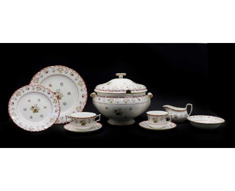 A Wedgewood 'Bianca' dinner and tea service for twelve settings,comprising a tureen and cover, 23cm high, another smaller exa