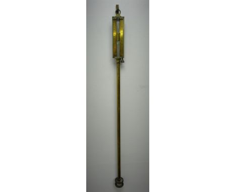 20th century brass cylindrical stick barometer, H91cm Condition Report Lacks reservoir and mercuryClick here for further imag