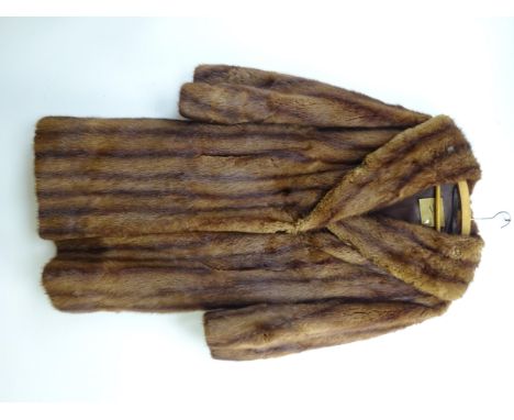 Vintage mink full length coat retailed by Schofields of Leeds