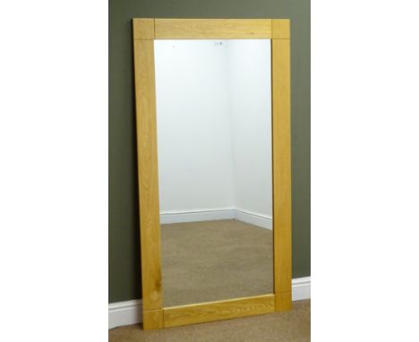 Light oak rectangular wall mirror, W80cm, H150cm Condition Report Click here for further images, condition, auction times & d