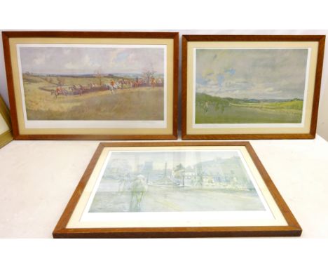 Hunting Scenes, three colour prints after Lionel Edwards (British 1878-1966), two signed by the artist all pub. The Sporting 