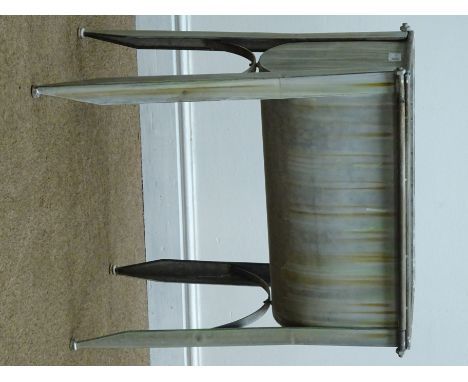 Vintage galvanized style trough planter, W55cm, H63cm, D25cm Condition Report Click here for further images, condition, aucti
