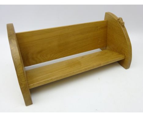 'Mouseman' oak book trough by Robert Thompson of Kilburn, L46cm x H20.5cm  Condition Report Click here for further images, co