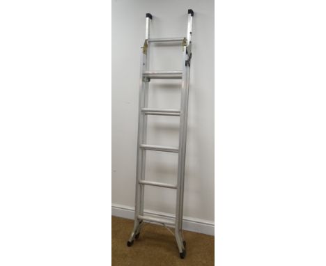 Abru aluminium 3-way ladder, L186cm Condition Report Click here for further images, condition, auction times & delivery costs