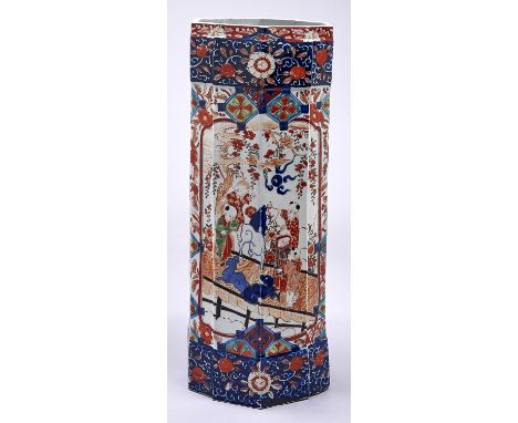 A Japanese Imari stick stand, Meiji period, 61cm h  Good condition