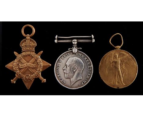 World War One, group of three, 1914-15 Star, British War Medal and Victory Medal, R11821 Pte G E Pye, K R Rif C  