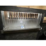 16 TAP SS' ENCLOSURE (APPROX 61"LONG) WITH (2) GLASS RINSE STATIONS, DRAIN GRATE,INCLUDES PUMPS, TAP