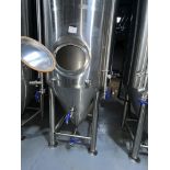 PREMIER STAINLESS SYSTEMS 20 BBL UNI-TANK, (4CT) ADJUSTABLE TANK LEVELING PADS AND ALL VALVES, CLAMP