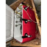 LOT OF: JOCKEY BOX AND 60L PLASTIC SPEIDEL FERMENTER STORAGE TANK W/ LID.