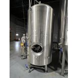 PREMIER STAINLESS SYSTEMS 20 BBL JACKETED BRITE TANK,(4CT) ADJUSTABLE TANK LEVELING PADS AND ALL VAL