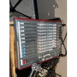 LOT OF: ALLEN AND HEATH 14CH MIXER, CROWN XTi 4000 PROFESSIONAL POWER AMPLIFIER, INNOPOW WM-200 MICR