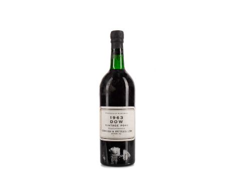 DOW'S 1963 VINTAGE PORTImported by Hedges & Butler of London.No stated ABV or bottle size, but approximately 75cl