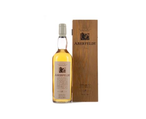 ABERFELDY 15 YEAR OLD FLORA & FAUNA - FIRST RELEASESingle malt.Part of the collectable Flora & Fauna series, this Aberfeldy i