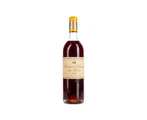 CHATEAU D'YQUEM LUR SALUCES 1960 VINTAGE SAUTERNESA fantastic 1960 vintage Saternes, sweet dessert wine from the legendary Ch