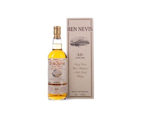 BEN NEVIS 1962 40 YEAR OLD SINGLE BLENDBlended from whiskies exclusively produced at Ben Nevis distillery, and distilled in t