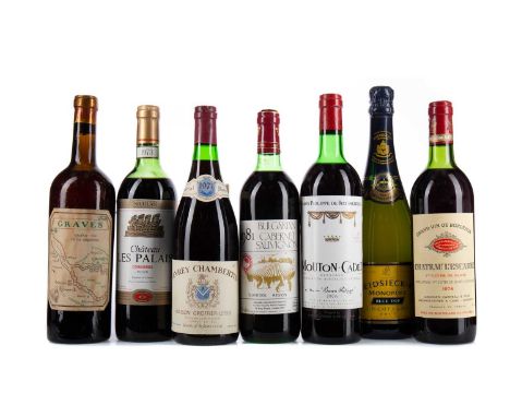 MOUTON-CADET 1976 BORDEAUXNo stated ABV / 75clCHATEAU LES PALAIS 1973 CORBIERESNo stated ABV / 73clCHATEAU L'ESCADRE 1976 COT