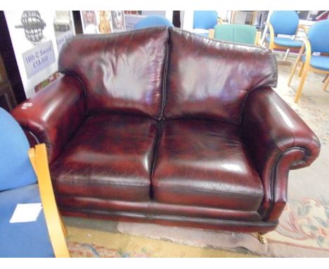 A superb quality leather two seat sofa, COLLECT ONLY.