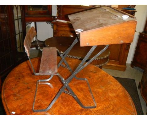 A vintage folding school desk, COLLECT ONLY.