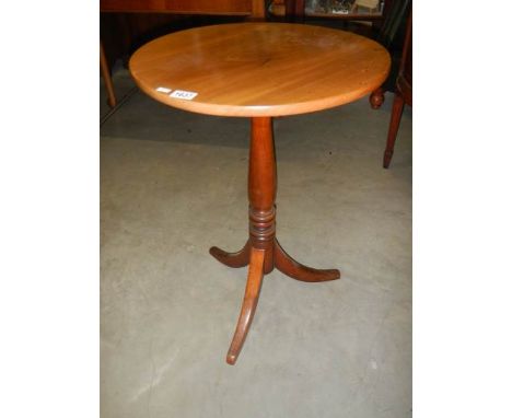 A circular tripod table, COLLECT ONLY.