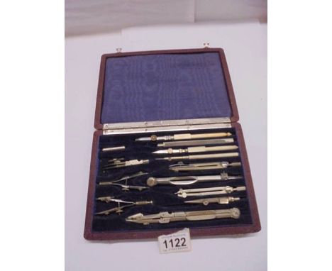 A cased GPO precision compass set.