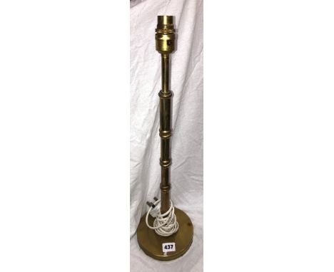 BRASS SIMULATED BAMBOO COLUMN TABLE LAMP 53CM H