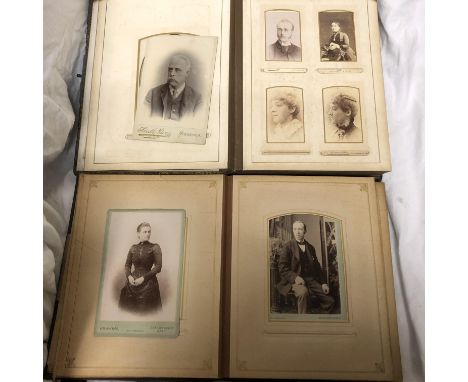 TWO LATE VICTORIAN/EDWARDIAN PORTRAIT PHOTOGRAPHY ALBUMS A/F