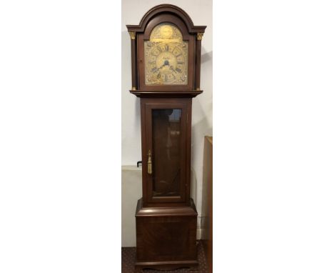 REPRODUCTION RICHARD BROAD LONGCASE CLOCK,WEIGHTS AND PENDULUM